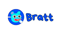 bratt logo on a black background